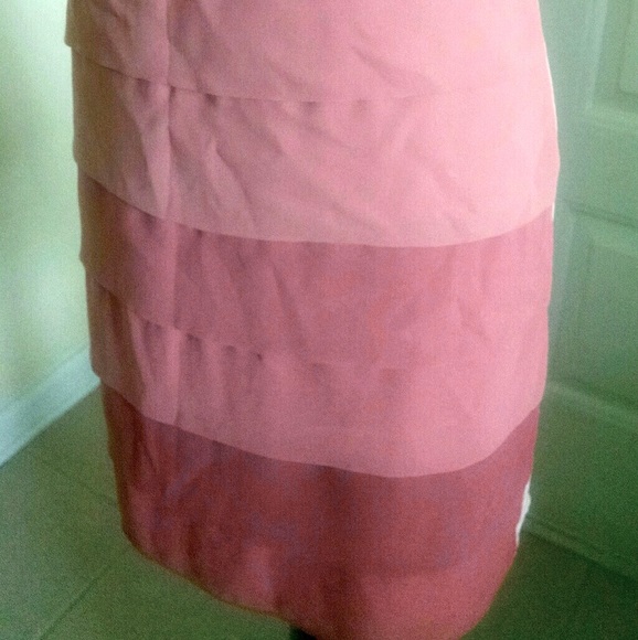 Lauren Conrad Rose Pink Ombré Pleated A-line Dress - Picture 9 of 12